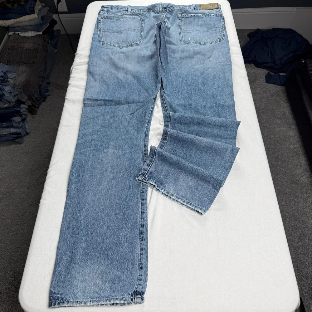 Polo Ralph Lauren Dungarees Jeans Mens 38x34 Blue Light Wash Straight Denim